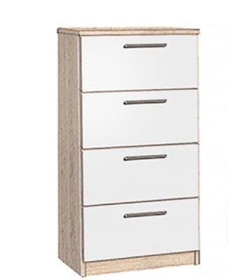 Комод К4 А 45/4Ш Modern Дуб сонома + Білий (ДСП) 567568568 фото