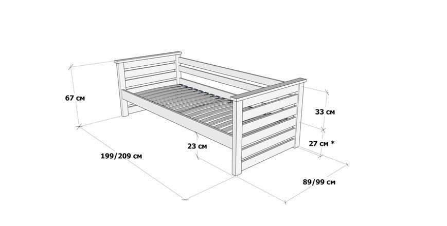 Односпальне ліжко &ldquo;Телесик&rdquo; 90 209987875334 фото