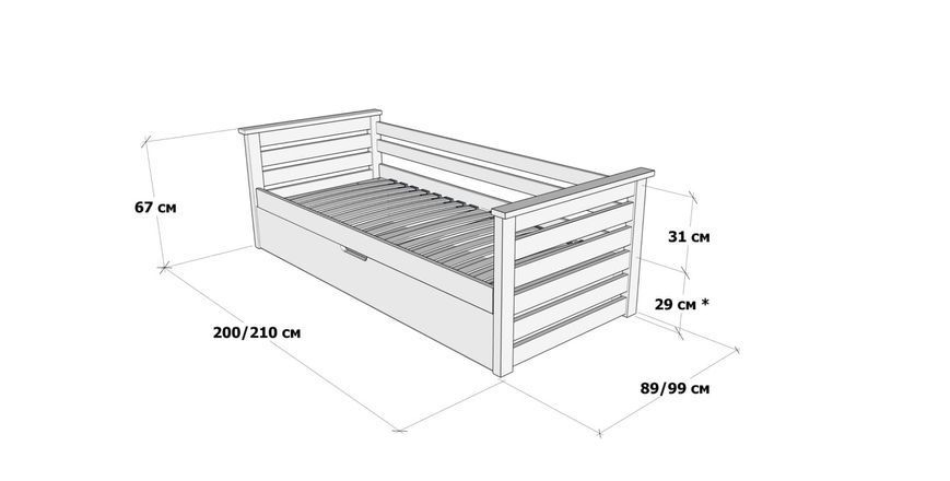 Односпальне ліжко з підйомним механізмом &ldquo;Телесик&rdquo; 90 276876875686 фото
