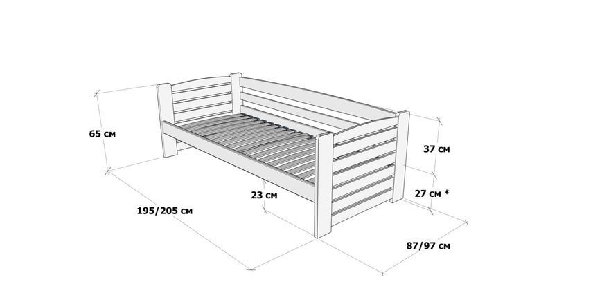 Односпальне ліжко &ldquo;Карлсон&rdquo; 90 25509094546783 фото